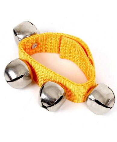 Bracelet souple en tissu avec velcro 4 grelots jouet musical