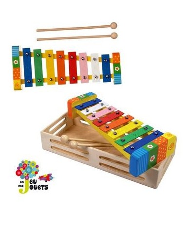 Xylophone en bois Instrument de musique pour enfant 2 ans +