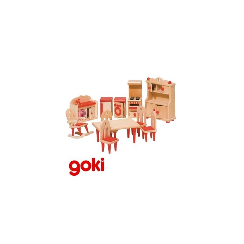 Meubles de la maison de poupée : la cuisine, jouet en bois goki
