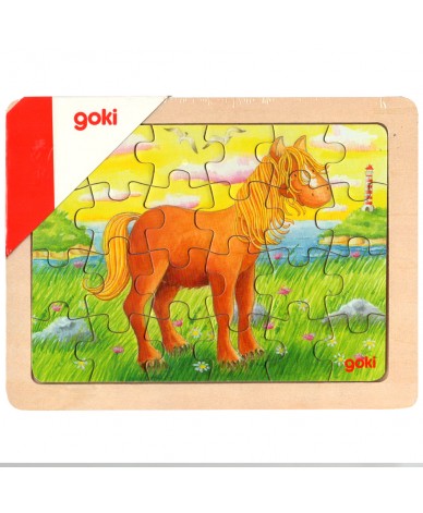 Puzzle en bois animaux - 24 pièces - goki