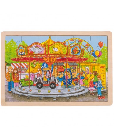 Puzzle 2 x 24 pièces - Ferme et Ville