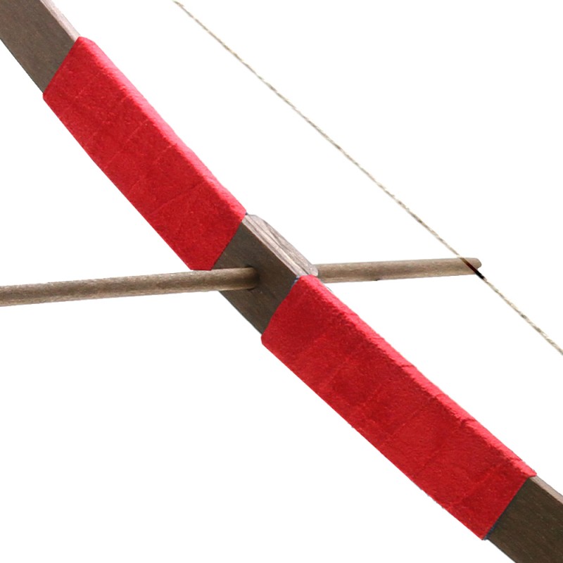 Arc d'enfant en bois - 3 flèches - Poignée velours rouge