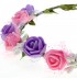 Couronne de fleurs roses et violettes - diadème de fleurs médiéval
