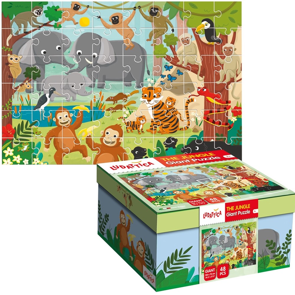 48pcs Puzzle De Sol Jumbo Pour Enfants, Puzzle Dinosaure, Grands