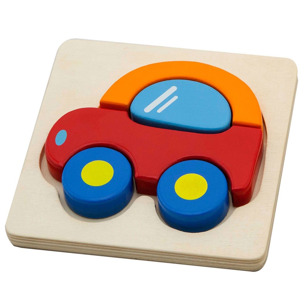 Puzzle enfant, voiture en bois - Livraison 48h