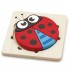 Puzzle en bois bébé Coccinelle 4 pièces épaisses Jouet 18 mois +