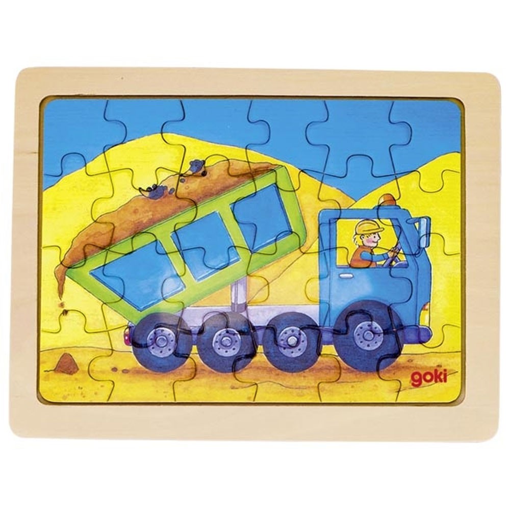 Petit Puzzle des véhicules - 24 pièces - Puzzle en bois camion