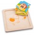 Petit Puzzle des animaux 4 pièces Puzzle en bois Poule 12 mois +