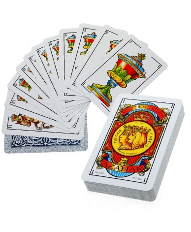 Cartes à jouer Espagnole en étui plastique Jeu de 50 cartes 305 grammes.