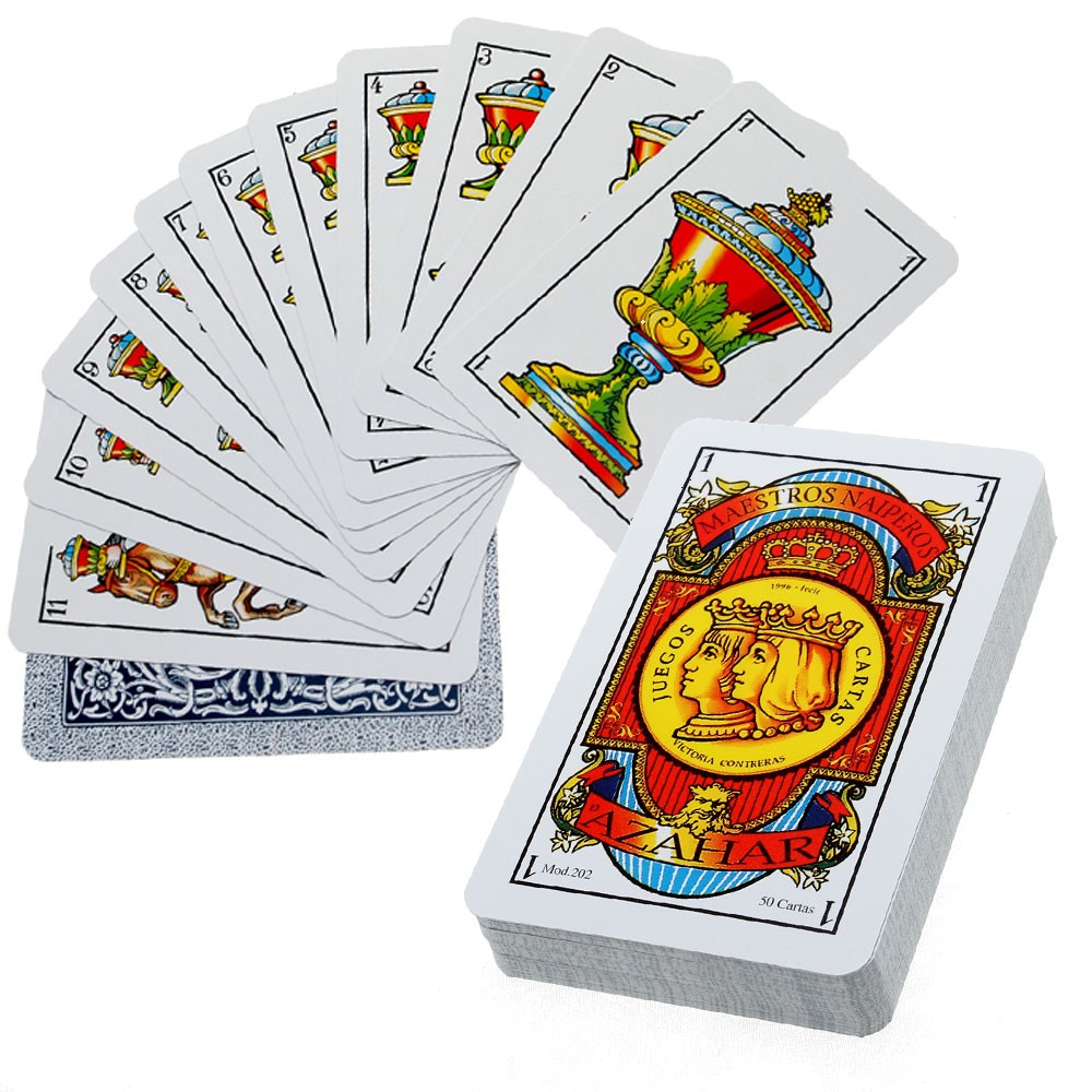 Cartes à jouer Espagnole en étui plastique Jeu de 50 cartes 305