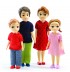 Famille de 4 poupées articulées Figurines pour maison de poupées