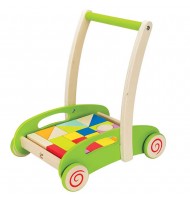 Chariot de marche HAPE jouet en bois bébé avec 20 formes
