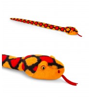 Peluche Serpent Rouge 100 cm Keeleco - Long Compagnon Éco-Responsable