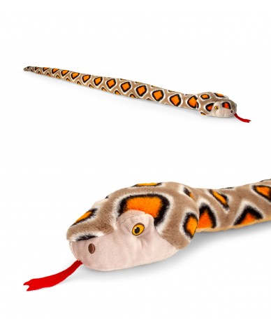 Peluche Serpent Gris 100 cm Keeleco - Long Compagnon Éco-Responsable