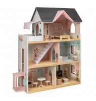 Maison de poupée en bois avec ascenseur - Eurekakids