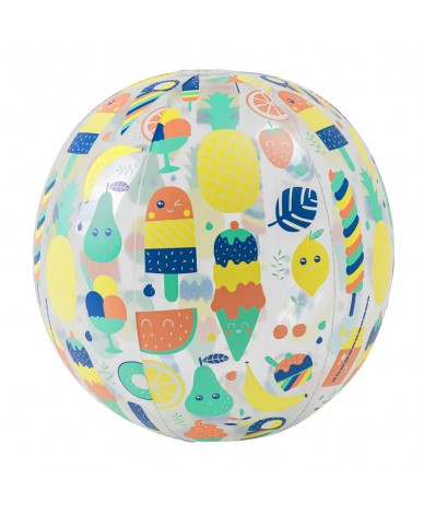 Ballon de plage gonflable 60cm Hello Summer - Eurekakids